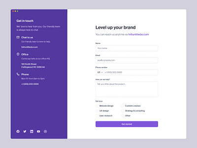 Minimal contact us page — Untitled UI about us contact contact form contact us design system figma form minimal minimalism simple ui kit web design webflow