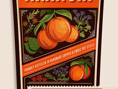 Abbott & Wallace Distilling amaro branding colorado craft spirits custom illustration distillery distillery brand handcrafted illustration kroneberger label design labels longmont oranges packaging packaging design