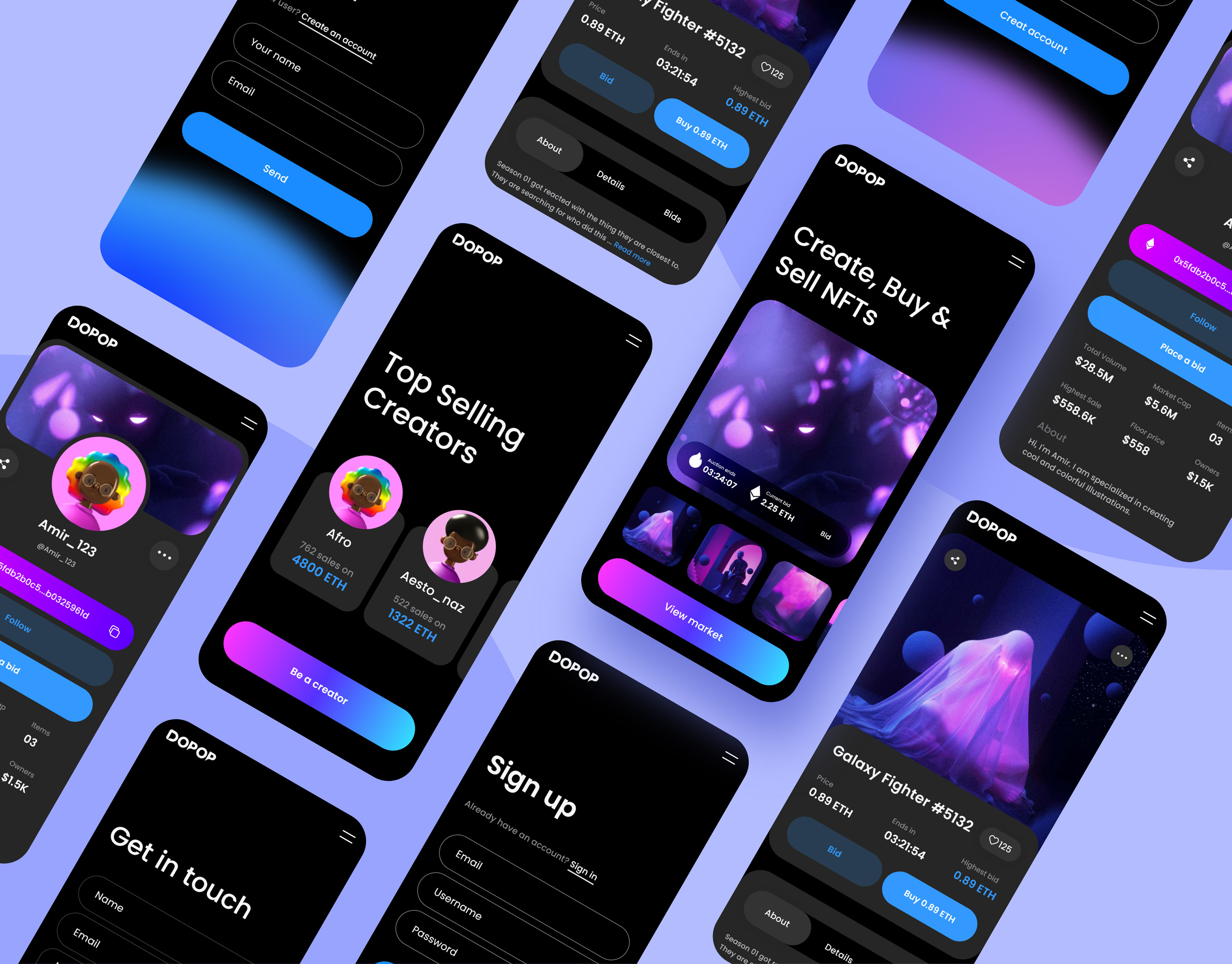 Dopop NFT Marketplace | Website Development | UI/UX Design app brand branding design designer development marketplace mobile nft ui ui design uiux uiux design user interface ux ux design web web design website website development