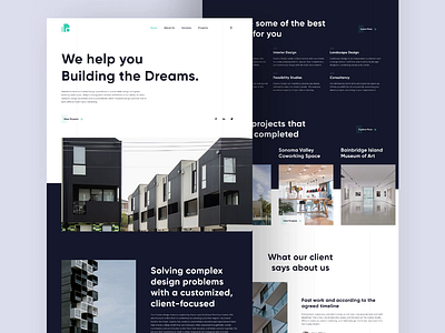 Coates - Architect Landing Page architect architectural architecture art building clean consultancy design engineers homepage interaction interior landing page museum properties ui ui design ux web design website