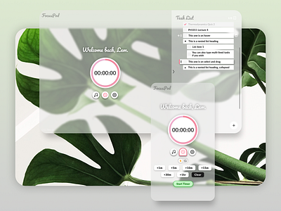 FocusPod Productivity Website aesthetic branding design focus graphic design illustration productivity ui ux website