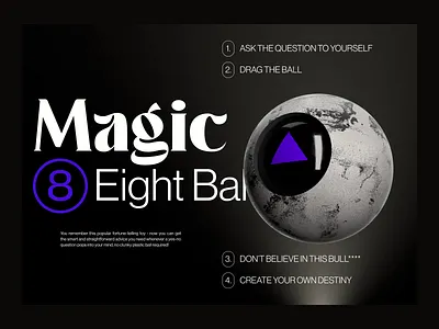 Magic Ball 3d animation illustration micro interactions motion graphics typography