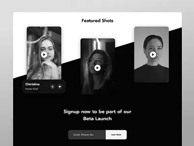Video Reel Shout outs black and white branding design illustration monochrome typography ui ux vector web design