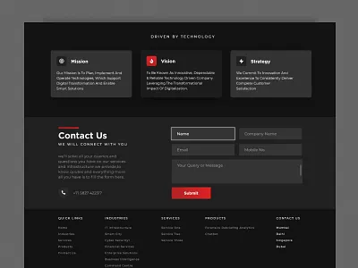 Embedded Contact with Footer app branding design icon illustration logo typography ui ux vector web design website