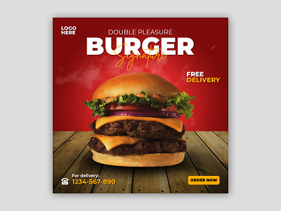 Social Media Ads - Signature Burger ads advertisement branding design facebook graphic design instagram social media social media ads