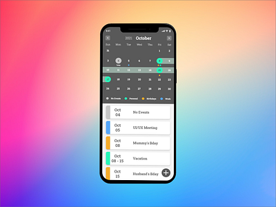 Schedule UI app appdesign appui dailyui dailyui071 design schedule ui ux