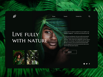 Landing Page nature ui