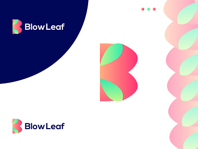 Blow leaf abstract logo b leaf logo b logo brand logo branding color logo creative logo design fashion logo gradient logo illustration logo logo and branding luxury logo modern logo roof logo symbol logo vector