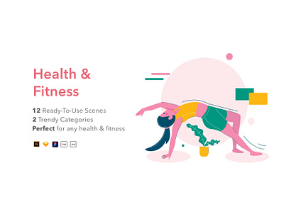 Health & Fitness Illustrations by Pixel True character graphics illustration vector vector illustration