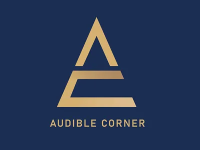 Logo Design for Audible Corner audio blue branding design gold graphic design illustration logo logodesign typography ui ux