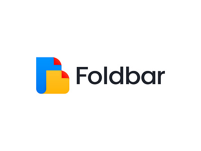 Foldbar File logo design 3d abstract brand branding colorful creative file logo fold icon gradient logo icon icon design illustration logo logo design logos logotype minimalist modern logo simple unique logo