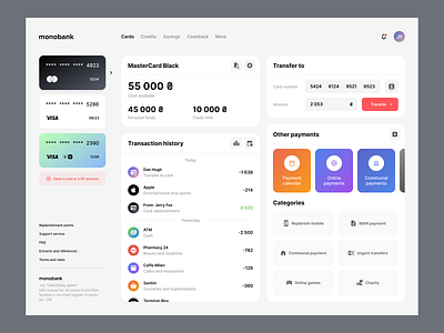 monobank / web app app bank concept dashboard design digital design redesign web web design