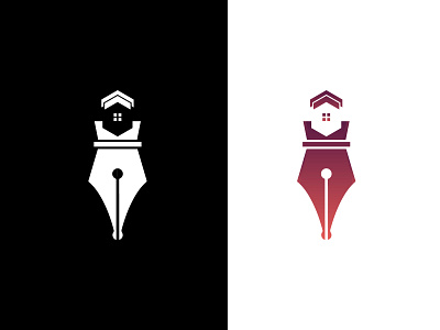 PenHouse Logo art brandidentity branding creative pen design flat gradient graphic design grid logo home logo house house logo logo logo design pen pen logo professional logo realstate vector