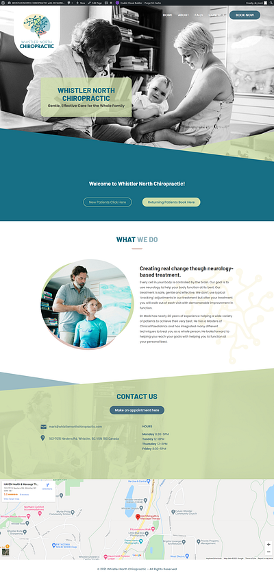 Chiropractic Website Design design devsmoni devsmonibd dividesign diviexpert elementor pro psdtowordpress skmoni