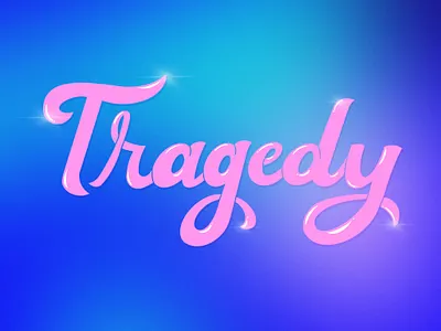 Tragedy calligraphy graphic design hand lettering lettering procreate