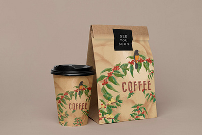 Illustration for handmade coffee packaging advertising characterdesign coffee design digitalpainting graphic design illustration packaging