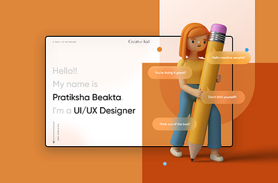 Creative Kid - Portfolio design concept adobe xd personal portfolio portfolio portfolio design portfolio ui ui ui design uiux ux ux design web design website ui