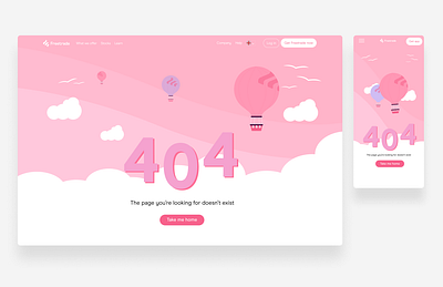 404 Error Page branding design figma illustration landing page logo ui web web design