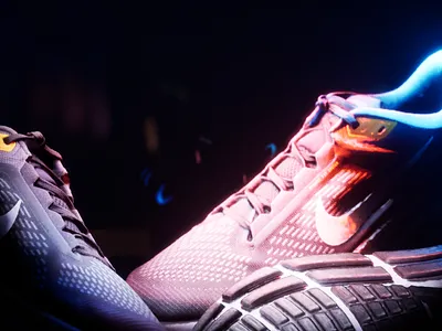 Nike Sneaker Photogrammetry + UE5 3d blender design lighting photorealism product render render ue5 unreal engine