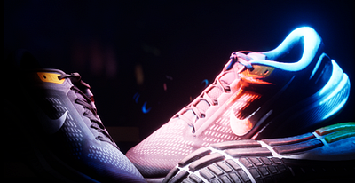 Nike Sneaker Photogrammetry + UE5 3d blender design lighting photorealism product render render ue5 unreal engine