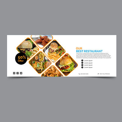 Restaurant banner design banner design illustration restaurant template