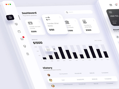 Financial Dashboard UX UI Design admin admin panel admin theme admin ui dashboad dashboard dashbroad flat graph interface sidebar ui uiux user user dashboard