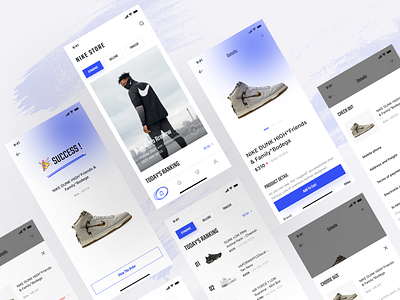 Nike Store App app design mobile ui ux