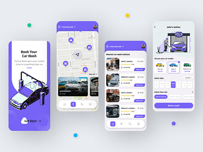 Car Wash App Design 🚗 - Car Cleaning Mobile UI app concept car app car cleaning car cleaning app car service car wash car wash app car wash app design car wash booking car washing car washing app car washing app design carwashing mobile app design mobile app development mobile interface design onboarding ui service app vehicle wash vehicle washing app