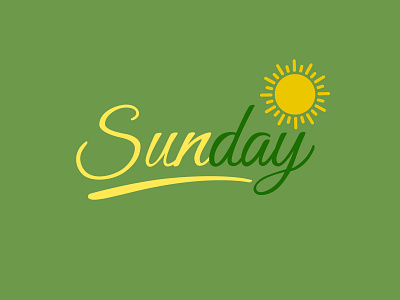 Lettering 🌞 flat graphic design hand lettering illustration illustrator lettering logo script sun sunday type vector vector type