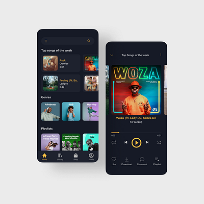 NitroMusic App app design figma graphic design ui ux