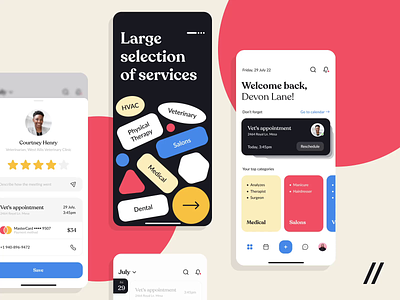 All-in-One Platform all in one android animation app app design app interaction appointment book calendar design design ui interaction ios mobile mobile ui rate service ui ux welcome page