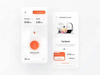 VPN App app design figma inspire ui ui design ux design