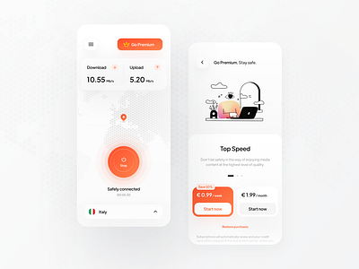 VPN App app design figma inspire ui ui design ux design