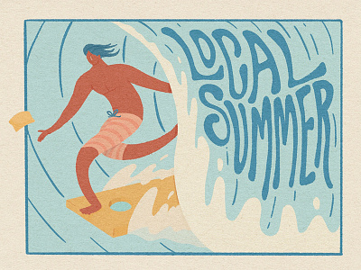 Local Summer character cornhole hand drawn hand lettering illustration illustrator lettering local procreate summer surf surfer surfing texture texture supply true grit type typography wave wordmark