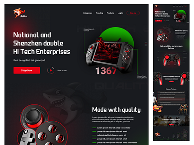 GAMING WEBSITE Landing Page Design 3d animation branding design figma gaming design gaming site gaming website graphic design illustration landing page motion graphics ui ux web design website