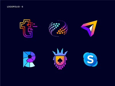 Logo Collection - 6 app logo branding business logo finance logo fintech logo gradient logo identity logo logo design logo designer logo mark logo type minimalist logo modern logo software logo startup logo tech company tech logo technology logo vector
