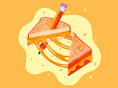 Grilled Cheese branding food grilled cheese illustration illustrator the creative pain vector