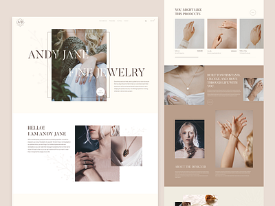 Jewelry Homepage animation beauty branding concept creative design designerwork graphic design homepage homepagedesign inspiration jewellery logo o2d ui ux webdesign