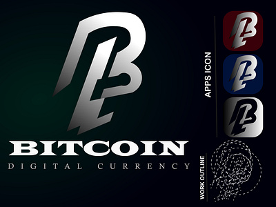 BITCOIN: decentralized digital currency 3d adobe illustrator an logo app branding brandmark colorful logo corporate logo custom logo design design identity illustration lettermark logo logo design logo designer minimalist monogram simple logo typography