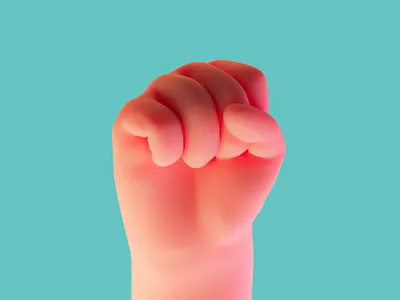 HANDSOME HANDS - Number 0 3d 3dart 3dartist branding c4d cgi cinema4d cute design hand hands illustration logo redshift ui