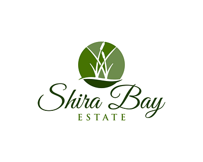 Bay Estate bay brand identity branding estatelogo grass green logo real estate reeds river shira water