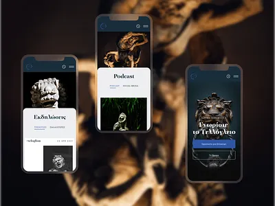 Telloglion® (N°03) - Layout article blog graphic design interface minimal mobile ui mobile website museum reading ui user experience ux web page website