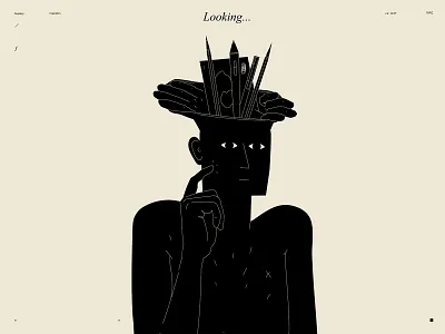 Looking abstract composition creativity design figure figure illustration gesture hand illustration laconic lines minimal poster tools