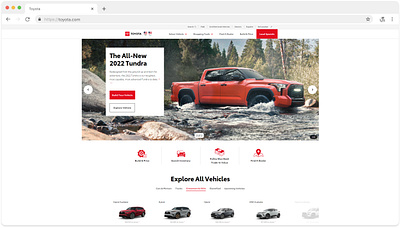 Toyota - UX Optimization of Website accessibility block branding car design footer hero landing page product section toyota ui ux ux optimization vehicle website
