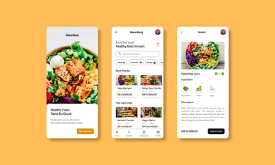 MakanBang UI App app design icon logo typography ui ux