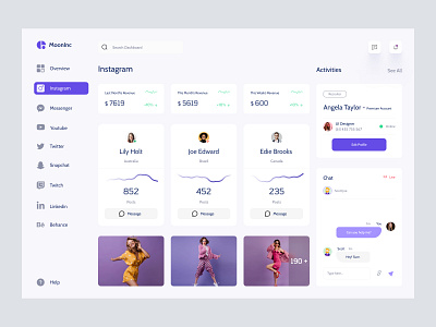 Social Media Dashboard admin admin panel admin theme admin ui analytics cards dashboad dashboard grid view interface light theme sidebar uiux user user dashboard user interface