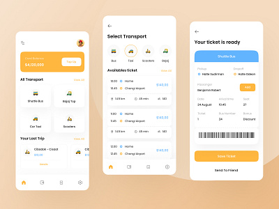 Public Transport Booking Mobile App UI android app bus buy car design download ios kit mobile product public rent taxi transport ui