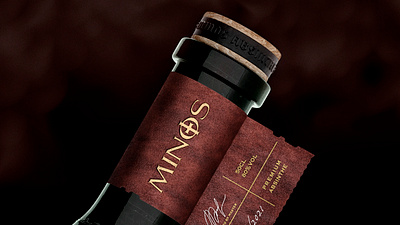 Minos™ Absinthe 3d bottle design cgi graphic design label label design packaging packaging design product rendering render
