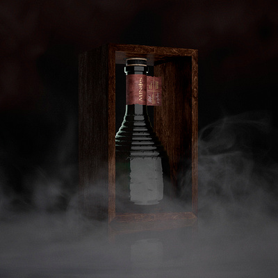 Minos™ Absinthe 3d bottle design cgi graphic design label label design packaging packaging design product rendering render