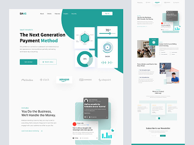 Freebie : SAAS Landing Page Design homepage landing landing page web design webdesign website